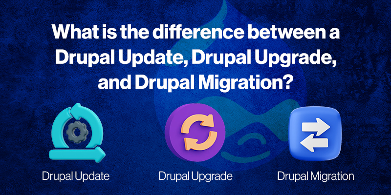 Drupal Update, Drupal Upgrade, and Drupal Migration